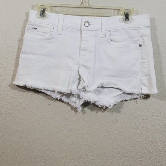 Joe's‎ Jeans White Denim Shorts Frayed Hem Casual Summer Trendy Size 27 - Picture 2 of 7